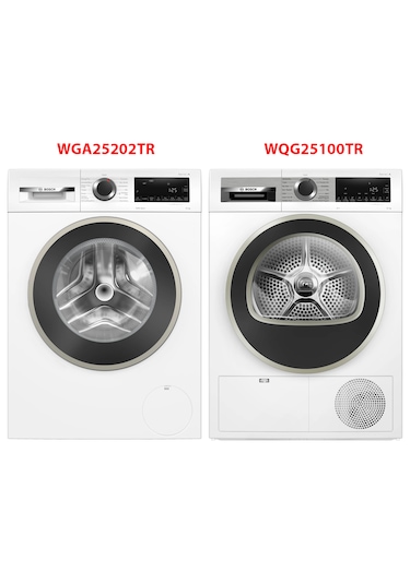 Bosch WGA25202TR - WQG25100TR 10 Kg Çamaşır Kurutma Makinesi 2'li Set