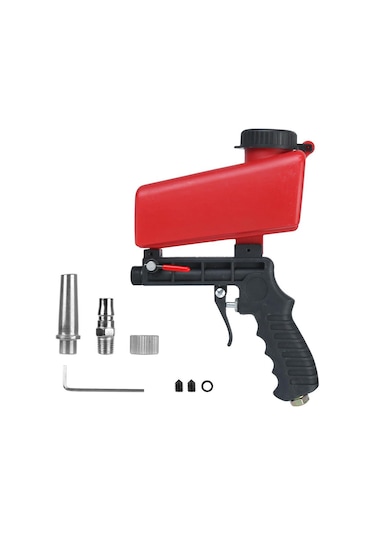 Kumlama Tabancası Ayarlanabilir Kumlama Makinesi El Pnömatik Patlatma Tabancası Seti Y Tabancası 90psi Havalı El Aletleri 56531054