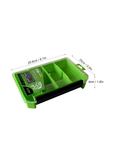 Reedark taşınabilir Bölmeli Balık Malzemeleri Saklama Kutusu - Yeşil/turuncu