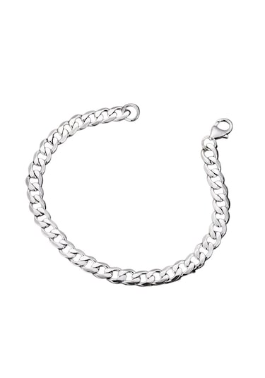Çelik Bileklik Örgü Zincir Model 0.7 Mm Uzunluk 21 Cm Gümüş Silver Gümüş