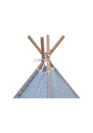 Exorbaby Ahşap Ve Pamuklu, Toplanmaz, Oyun Çadırı, Oyun Evi Mavi