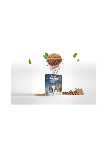 Cattus Naturalia Ceviz Kabuğundan Yapılmış Doğal Aktif Karbonlu %100 Organik Kedi Kumu 2 x 6 L