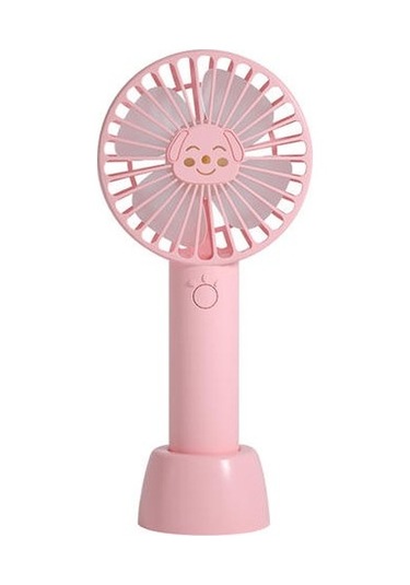 800 Mah Plastik El Fan, Öğrenci Yurtta Küçük Taşınabilir Fan Için Uygun Şarj Edilebilir Basit Rüzgar Op87zz Pembe
