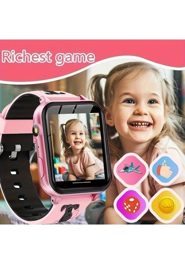 Trendooze Gaojunshop01 Pembe Çocuk Akıllı Oyun Kameralı Ayarlanabilir Ekran Doğum Günü Hediyesi Pembe Kişiye Özel Pembe