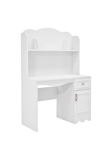 Baby Darling %100 Mdf Lisa Çalışma Masası Beyaz Üst Ünite Dahil Beyaz