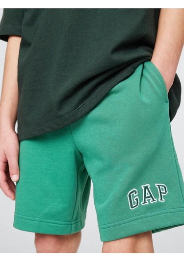 Gap 742934001 V-frch Ft Logo Erkek Çocuk Şort Yeşil
