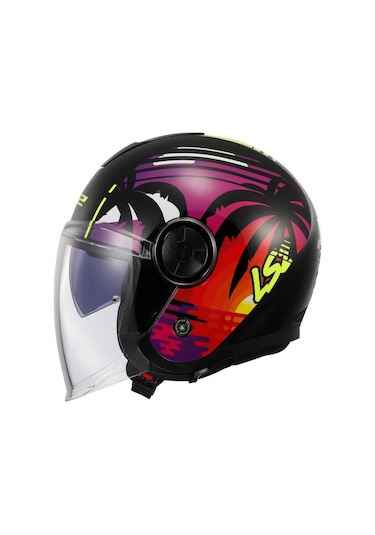 Ls2 Classy Palm Açık Motosiklet Kaskı-9541 Siyah