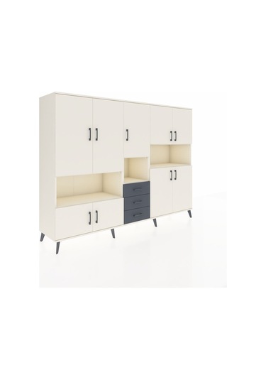 Hyperion Dolap 13 Raflı 3 Çekmeceli 9 Kapaklı 220x44x163 Aytaşı-a Aytaşı-aytaşı/antrasit