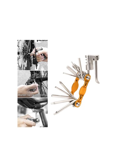Suntek Taşınabilir Çok İşlevli Bisiklet Tamir Aleti Altın Altın