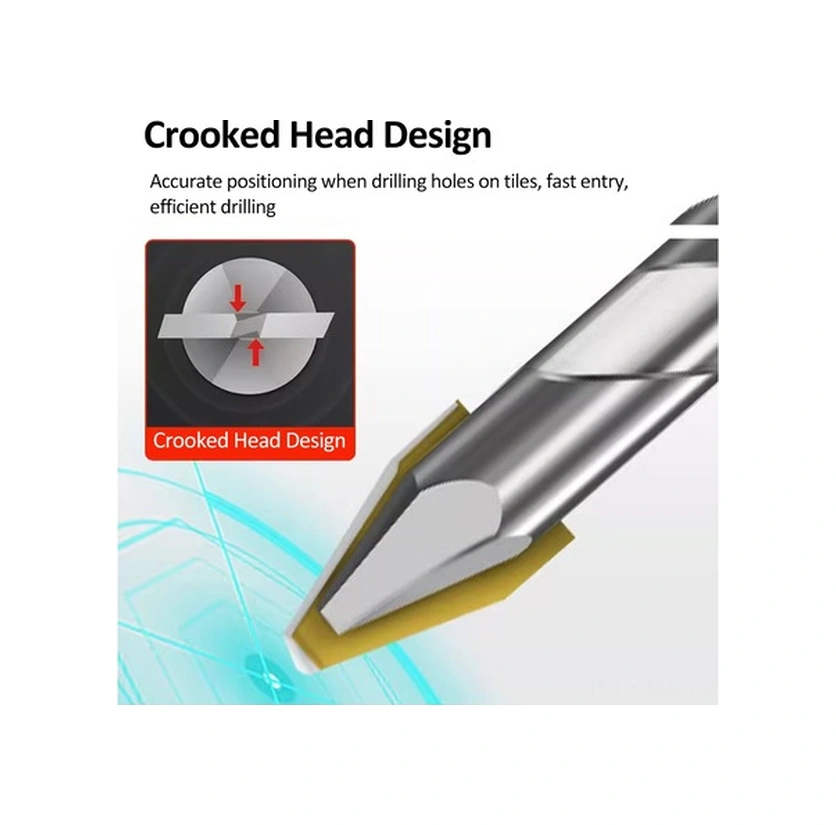 Tongxida Karbür Matkap Uçları Seti - 4 Parça 6-12mm - Gümüş/mavi