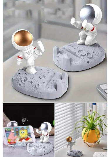 Hobibahçem Mini Astronot Model Telefon Ve Tablet Tutucu Standı Çok Renkli