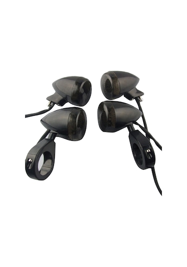 Suntek 4x Ön Arka Motosiklet Led Dönüş Sinyali Işığı 39 MM Çatal Kelepçesi  Siyah