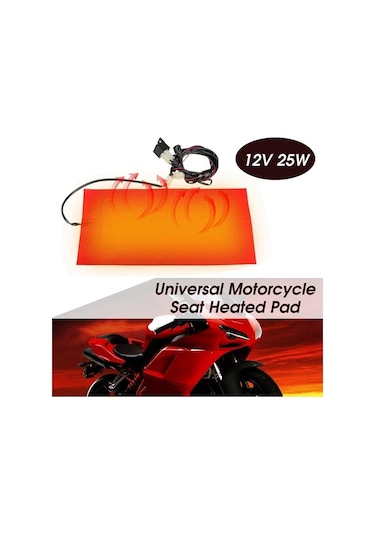 Agoodshop Internet 25w 12v Evrensel Motosiklet Atv Koltuk Isıtmalı Yastık Kış Isıtıcı Su Geçirmez Pe