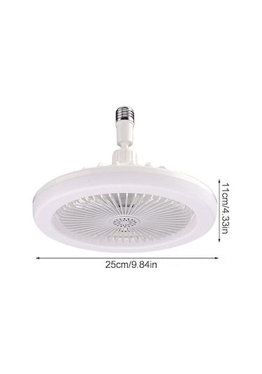 Ximistore9 3 Renk Ayarlı Led Avize Ve Fan, Sessiz Motor Ve Zamanlayıcılı 2'si 1 Arada Tavan Tipi Fan Beyaz