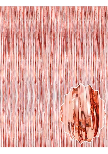 Rose Gold Püsküllü Kapı Perdesi - Parti, Bekarlığa Veda, Doğu N188 1