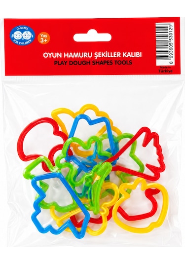 4 Renk Oyun Hamuru 400 Gr 12 Parça Kalıp Çok Renkli