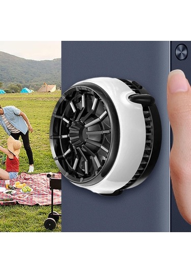 Trendooze Homyl Vakumlu Soğutma Fanı, Kablosuz Şarj, Beyaz, Hızlı Soğutma