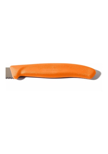Victorinox 6.7636.L119 8 CM Tırtıklı Soyma Bıçağı Turuncu