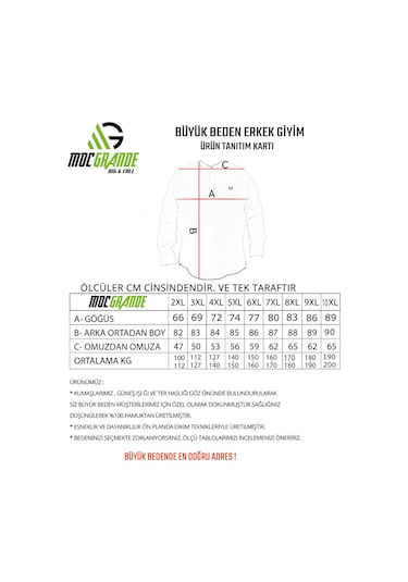 Moc Grande Mocgrande Büyük Beden Erkek Gömlek Line Square 23367 NEFTI