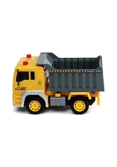 Kumandalı Pilli Işıklı 1:20 Ölçek Sesli Eğitici Oyuncak Damperli Kamyon Araba
