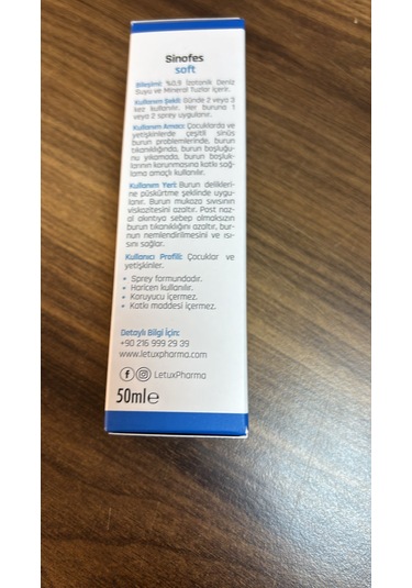 Dr. Wagner Sinofes Soft Izotonik Steril Deniz Suyu 50 Ml