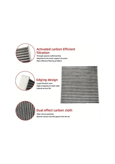 Hightower Qcf008 Kabin Hava Filtresi 87139-02020 Toyota Rav4 4runner Sequoia Prius Sienna Avalon Corolla Karbon