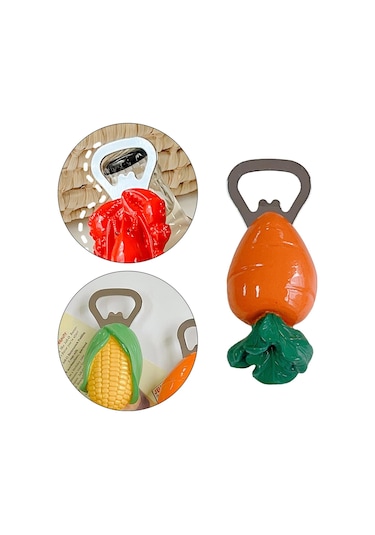 Suntek Magideal Bira Şişe Açacağı Ev Dekorasyon Kapağı Bar Havuç Çok Renkli