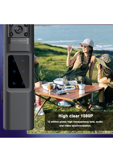 Wezone Wifi Kamera 1080p Gece Görüşlü Aksiyon Kamerası - Geniş Açı, Kıskaçlı, Taşınabilir Siyah