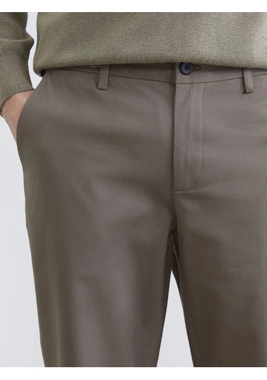 Lc Waikiki Haki Standart Kalıp Armürlü Erkek Pantolon