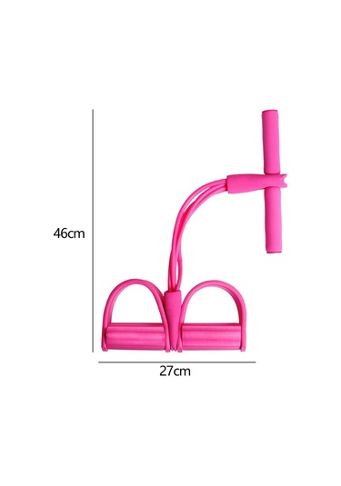 Dolıty Elastik Pedal Direnç Bandı Sit Up Karın Bacak Bel Pembe Pembe