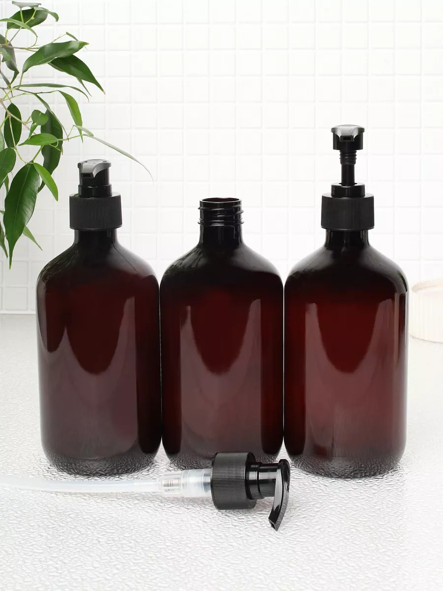 Plastic Product Banyo Dispenserleri 500 Ml - 3 Adet. 217375989 Koyu Kahverengi