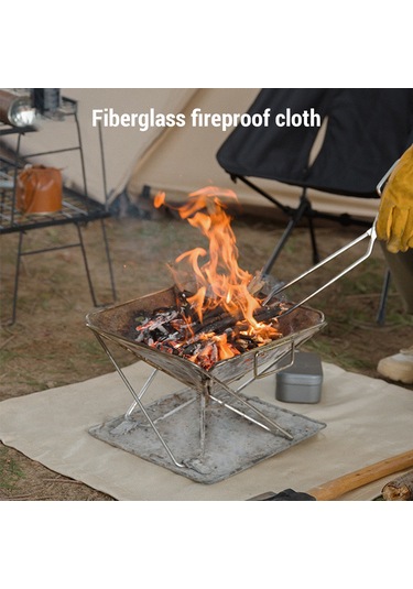 Springsun Fiberglaslı Isıya Dayanıklı Mangal Yastığı - 80x80 Cm M Boyutu, Yangına Ve Isıya Dayanıklı, Piknik Ve Outdoor Kullanıma Uygun Çok Renkli