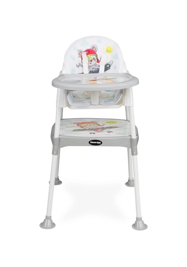 Maxi Taxi Feeding Uçak Desenli 3 in 1 Mama Sandalyesi - Gri