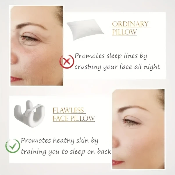 Gateesat Pembe 1 Adet Güzellik Yastığı Yumuşak Kırışıklık Önleyici Yüz Destek Memory Foam