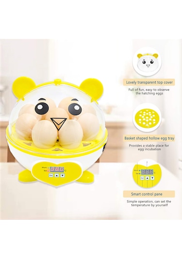 Qianfan 9 Yumurta Mini Yumurta Kuluçka Kutusu Otomatik Sıcaklık