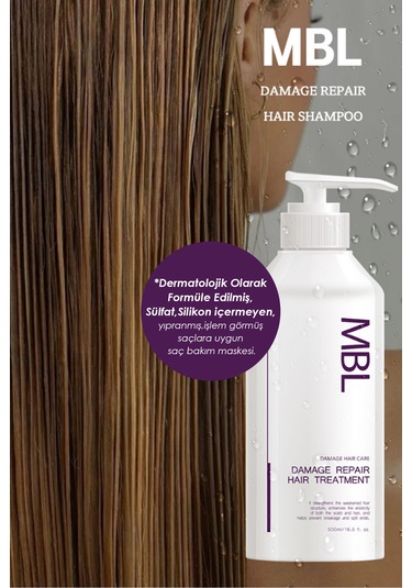 Mbl Saç Onarıcı Maske Kırılma Karşıtı, Nemlendirici, Güçlendirici Bakım 500ml