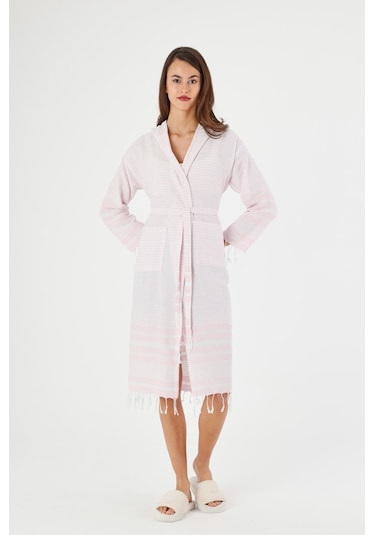Mulberry Katya Peştemal Bornoz Banyo Ve Plaj Elbisesi Pembe