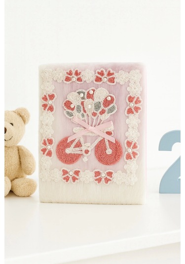 Çocuk Peluşlu Anı Defteri 80 Yaprak İthal Ürün Bisiklet Çok Renkli