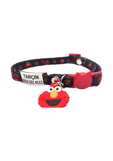 Ayz Markalama Güvenlik Kilitli İsimli Kedi Tasması Kedi Madalyon Elmo