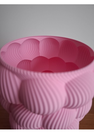 Bubble Vazo - 16 Cm Pembe