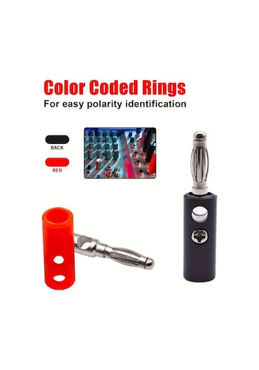 Dashanshop 2 Adet 30a Tam Yalıtımlı Güvenlikli Timsah Başlıklı Test Krokodili Ve 4mm Muz Pulu Seti Kırmızı Siyah