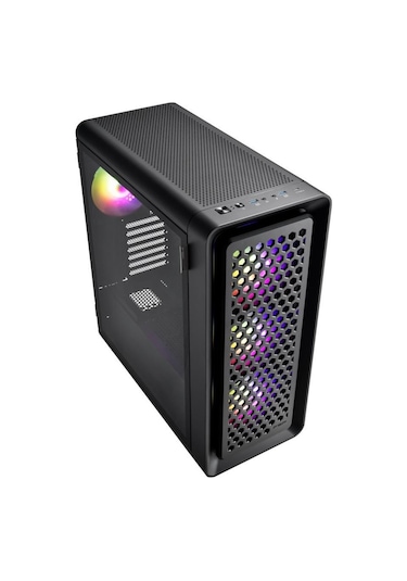 Fsp CUT593P 1000 W Temperli Cam ARGB Siyah Bilgisayar Kasası