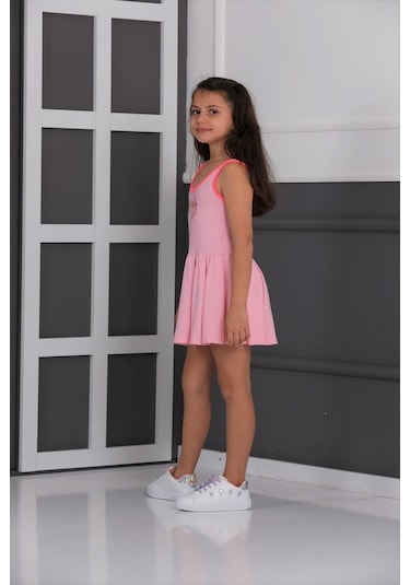 Neslice Kız Çocuk Eteği Piliseli Elbise