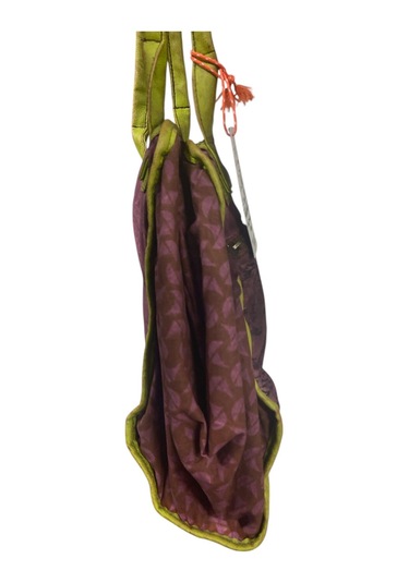 Kaliteli Eskitme Organik Vintage Salaş Desenli Günlük Gezi Seyahat Plaj Kadın Omuz El Çantası M Yeşil Mor