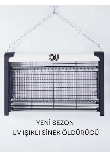 300soelektrikli Uv Sinek Öldürücü Zincirli Askılı Siyah