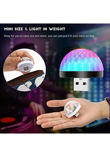 Usb Led Parti İşıkları Müzik Sensörü Usb Mini Disko Dj Sahne Çok Renkli