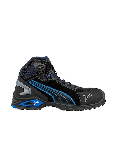 Puma Safety Rio Mid Alüminyum Burunlu Ayakkabısı S3 Src Siyah - Mavi