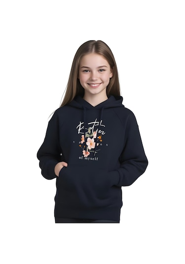 Fyk Kids Kız Çocuk Üst-baskılı Sweatshirt Lacivert