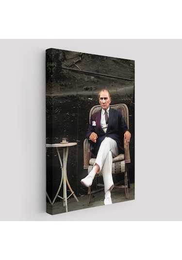 Mustafa Kemal Atatürk'ün Sandalyede Oturan Tablosu -6379 35 X 50
