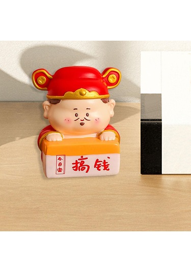 Suntek Magideal Çin Zenginlik Tanrısı Heykeli Küçük Cai Shen Yatak